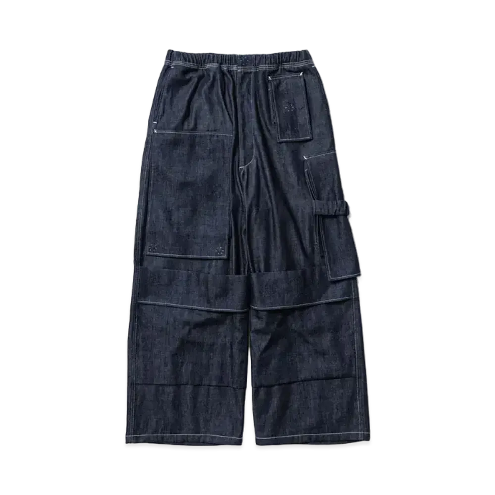 Sasquatchfabrix Utility Full Flap Denim Pants "Indigo Navy"