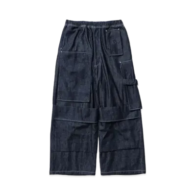 Sasquatchfabrix Utility Full Flap Denim Pants "Indigo Navy"