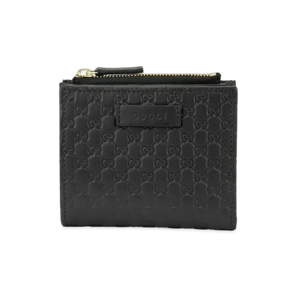 GUCCI Micro Guccissima Bi-fold Wallet "Black"