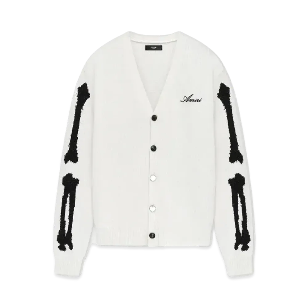 AMIRI Bones Cardigan "White"
