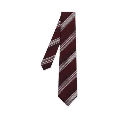 Paul Smith Layered Color Regimental Tie "DarkRed"