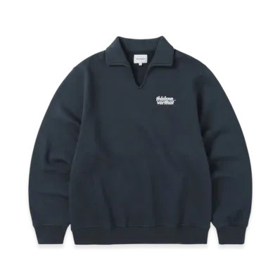 thisisneverthat Open Collar Sweatshirt "Navy"