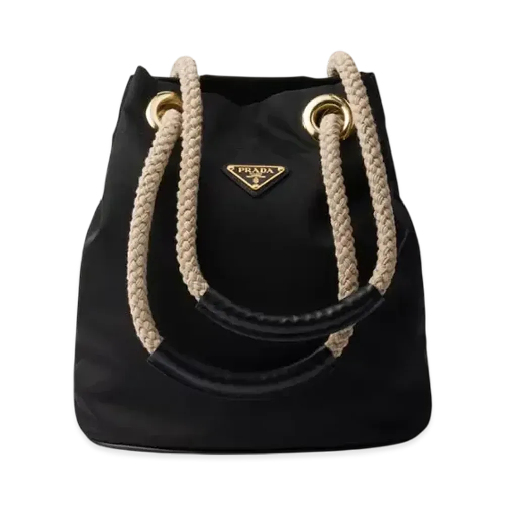 PRADA Mariner Re-Nylon Small Bucket Bag "Black"