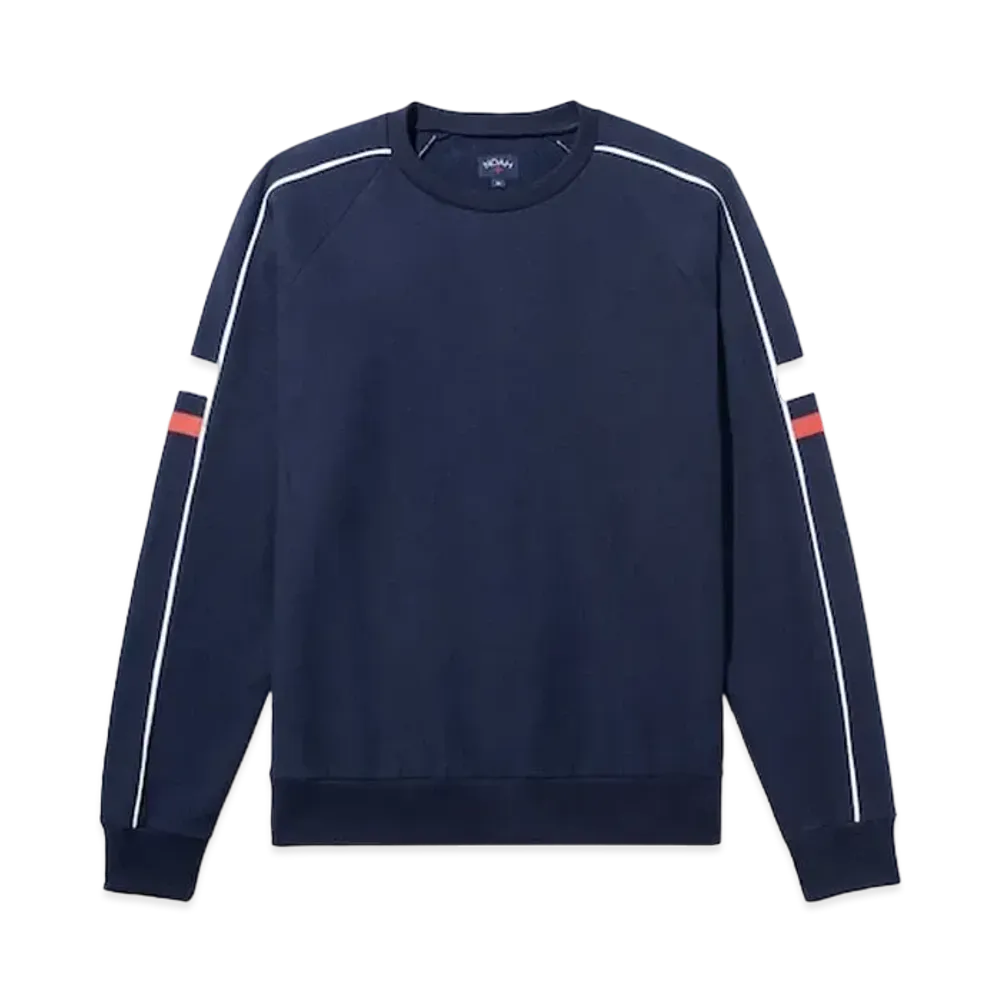 Noah Piping Raglan Crewneck "Navy"