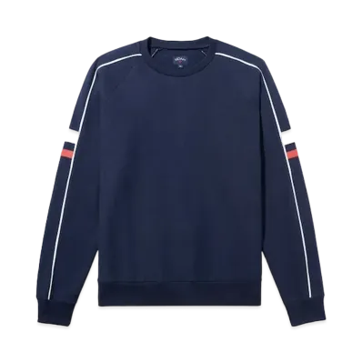 Noah Piping Raglan Crewneck "Navy"