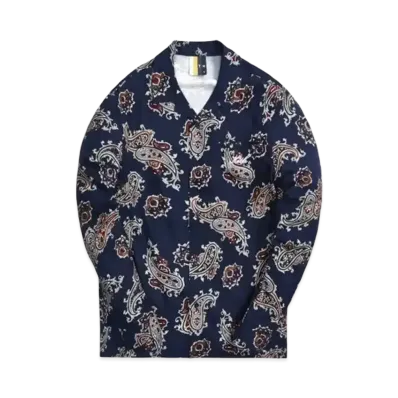 Kith L/S Thompson Printed Camp Collar Silk Cotton Shirt "Nocturnal"