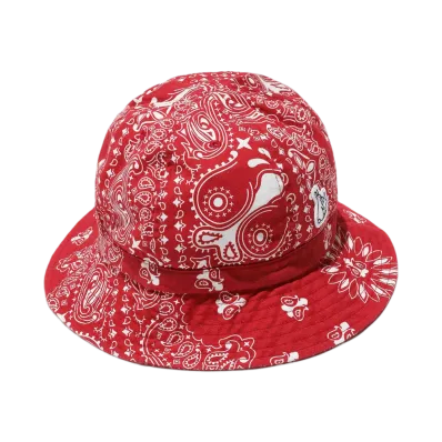 FR2 Paisley Bucket Hat "Red"