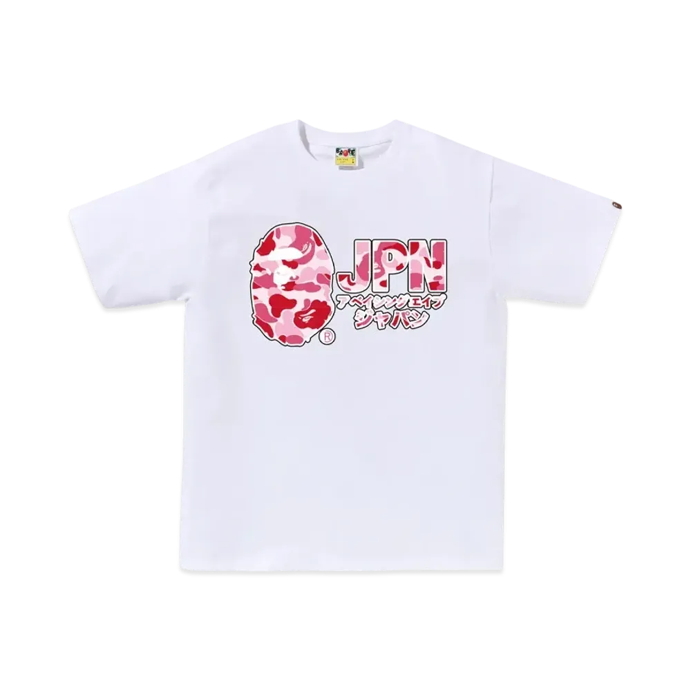 A BATHING APE ABC Camo JPN Katakana Tee "White"
