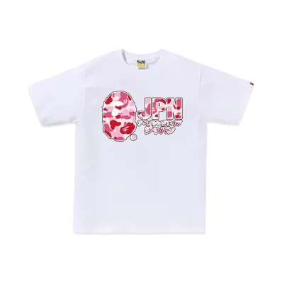 A BATHING APE ABC Camo JPN Katakana Tee "White"