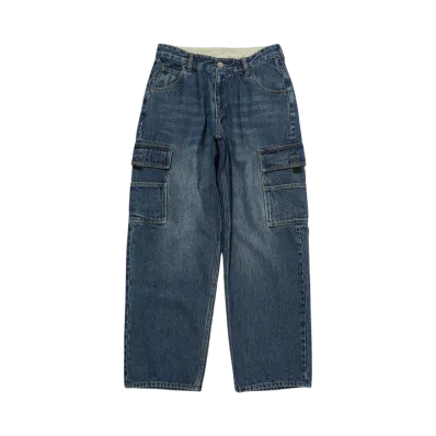 X-Girl Face Wide Cargo Pants "Indigo"