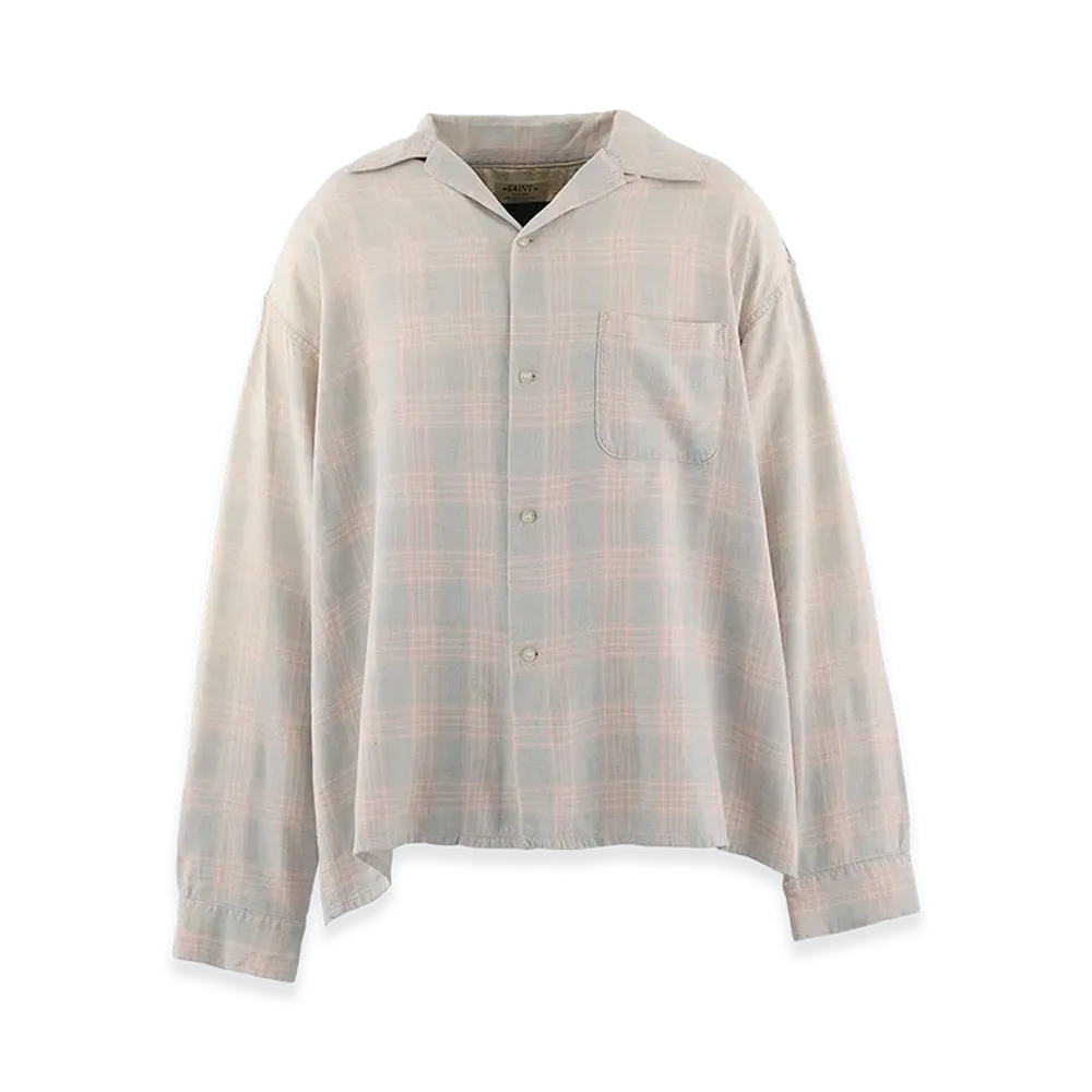 SAINT Mxxxxxx Rayon Shirt Check "Sky Blue"
