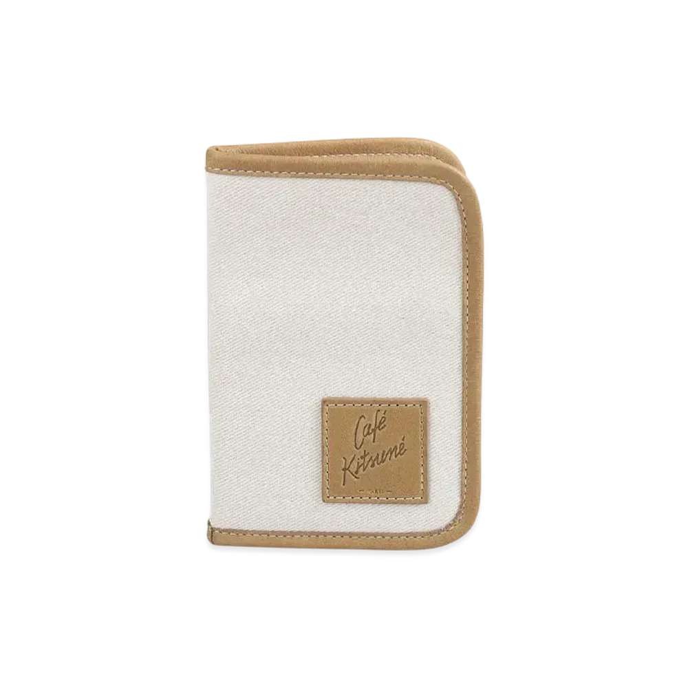 Maison Kitsune Cafe Kitsune Passport Holder "Tapioca"