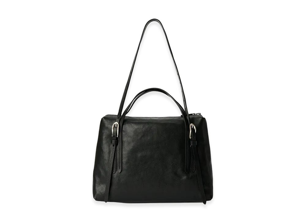OUR LEGACY Women's Lever Shoulder Bag "Tire Black Forever Cowhide"