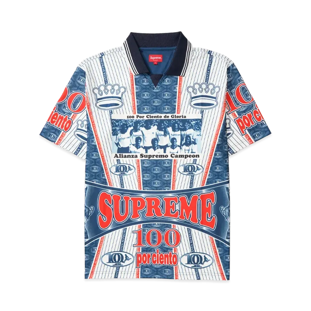 Supreme Por Ciento Soccer Jersey "Navy"