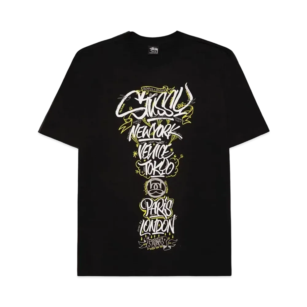 Stussy Born x Raised Handstyles Tee "Black"