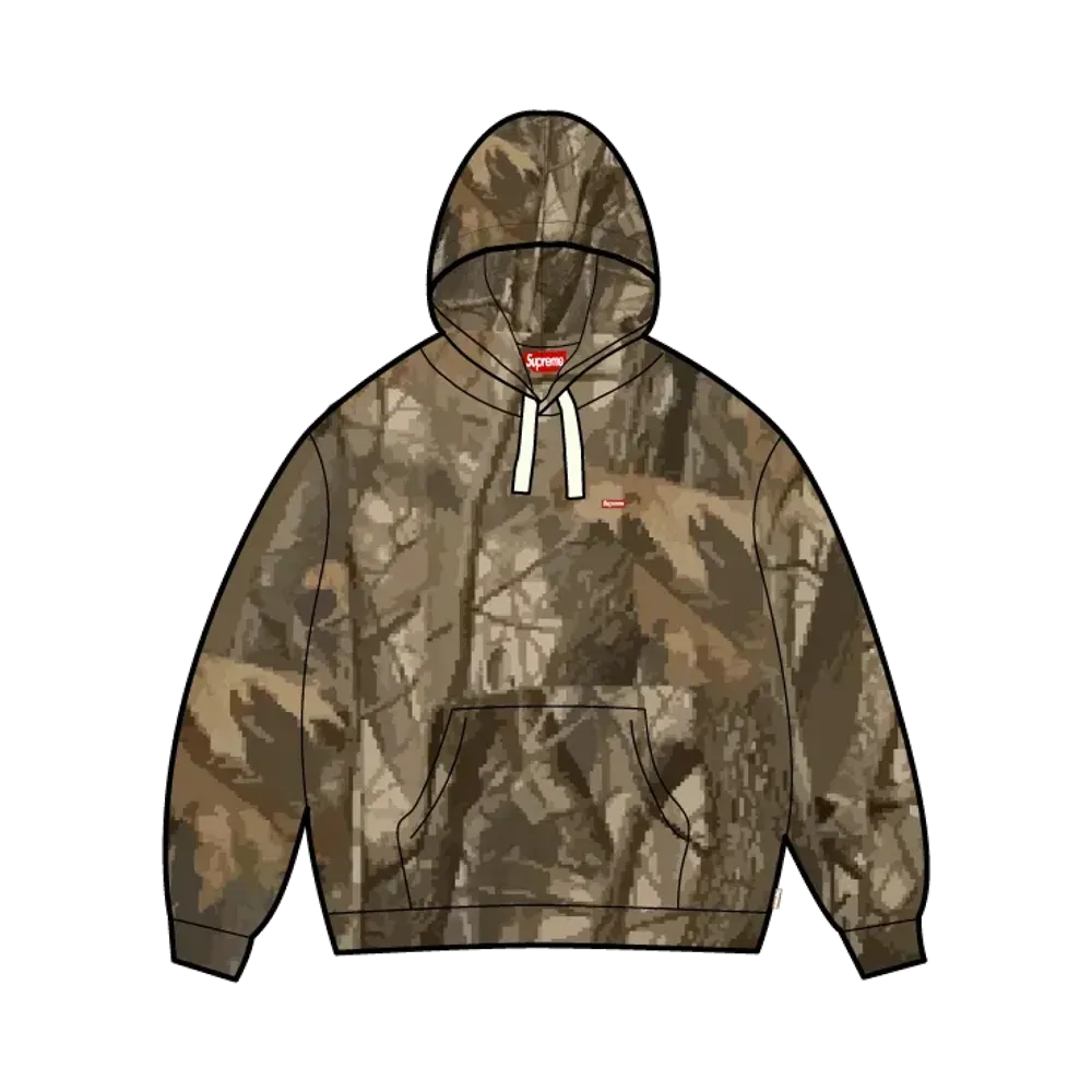Supreme Small Box Drawcord Hooded Sweatshirt (26SS) "Realtree Hardwoods Camo"