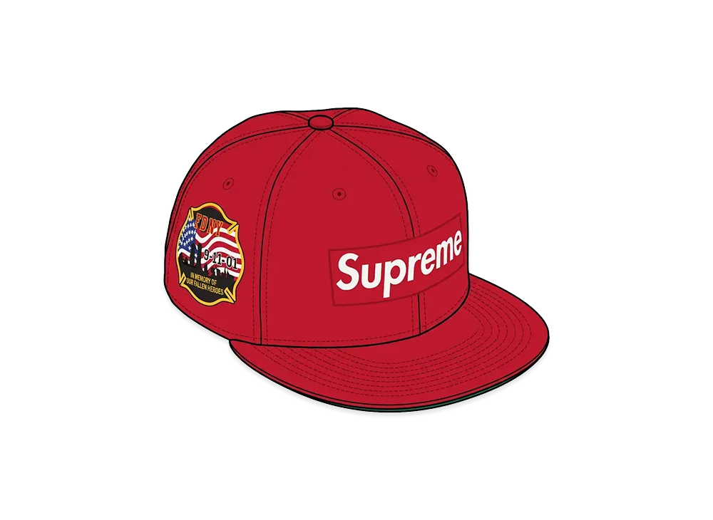 Supreme x FDNY Box Logo New Era "Red"