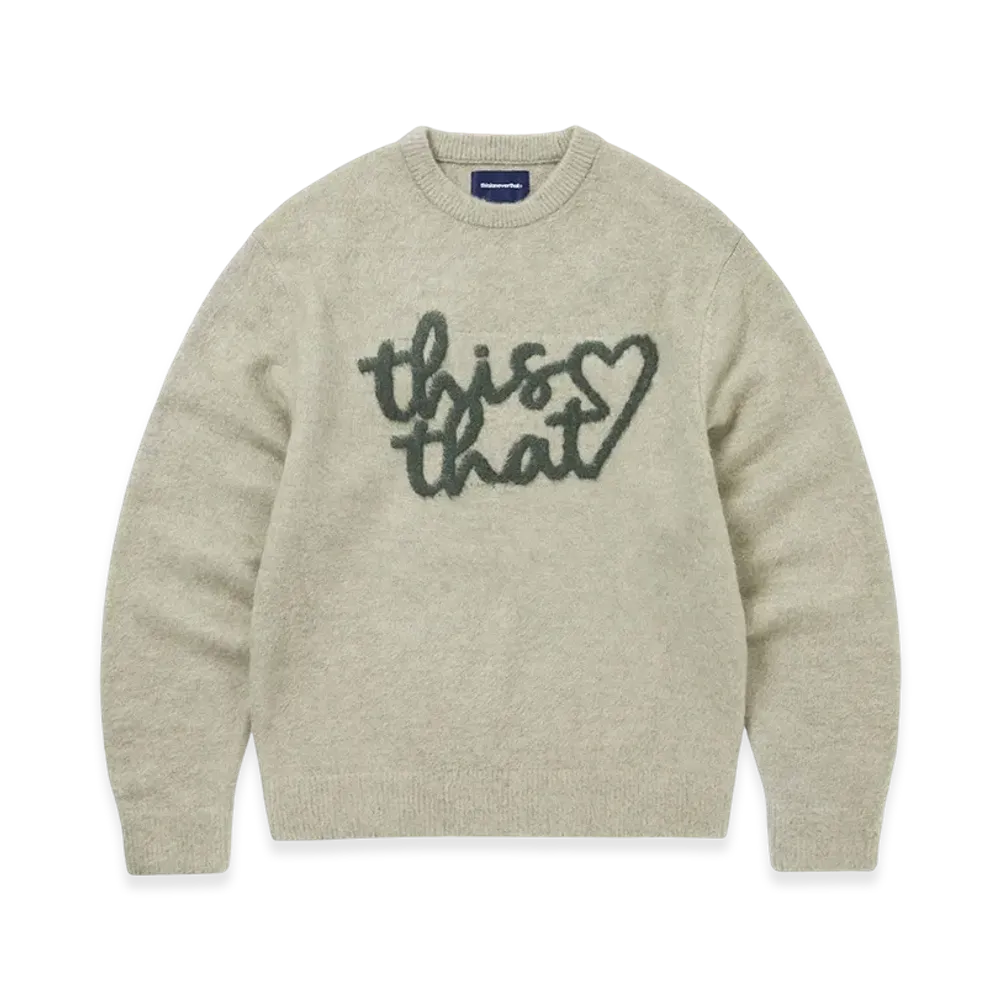 thisisneverthat Heart Logo Knit Sweater "Sand"