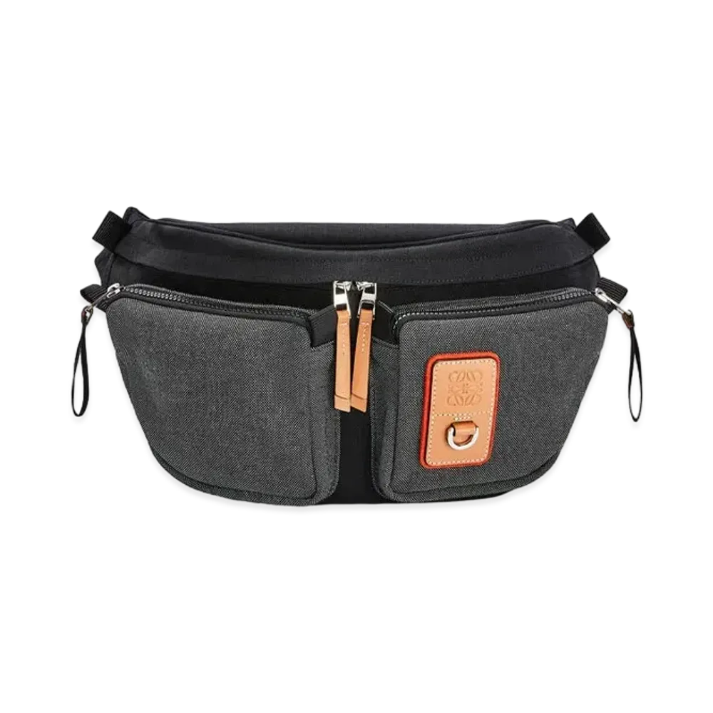 LOEWE Large Bumbag In Canvas "Black"