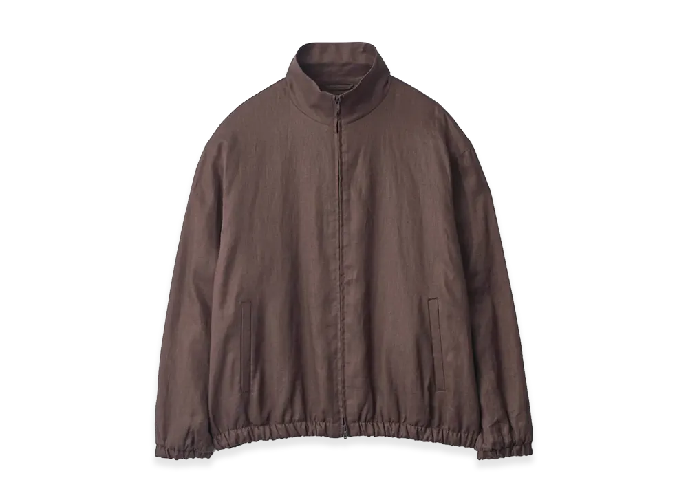 ssstein Light Linen Shirred Light Zip Jacket "Brown"