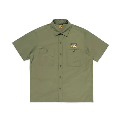 HUMAN MADE Nylon S/S Shirt "Olive Drab"