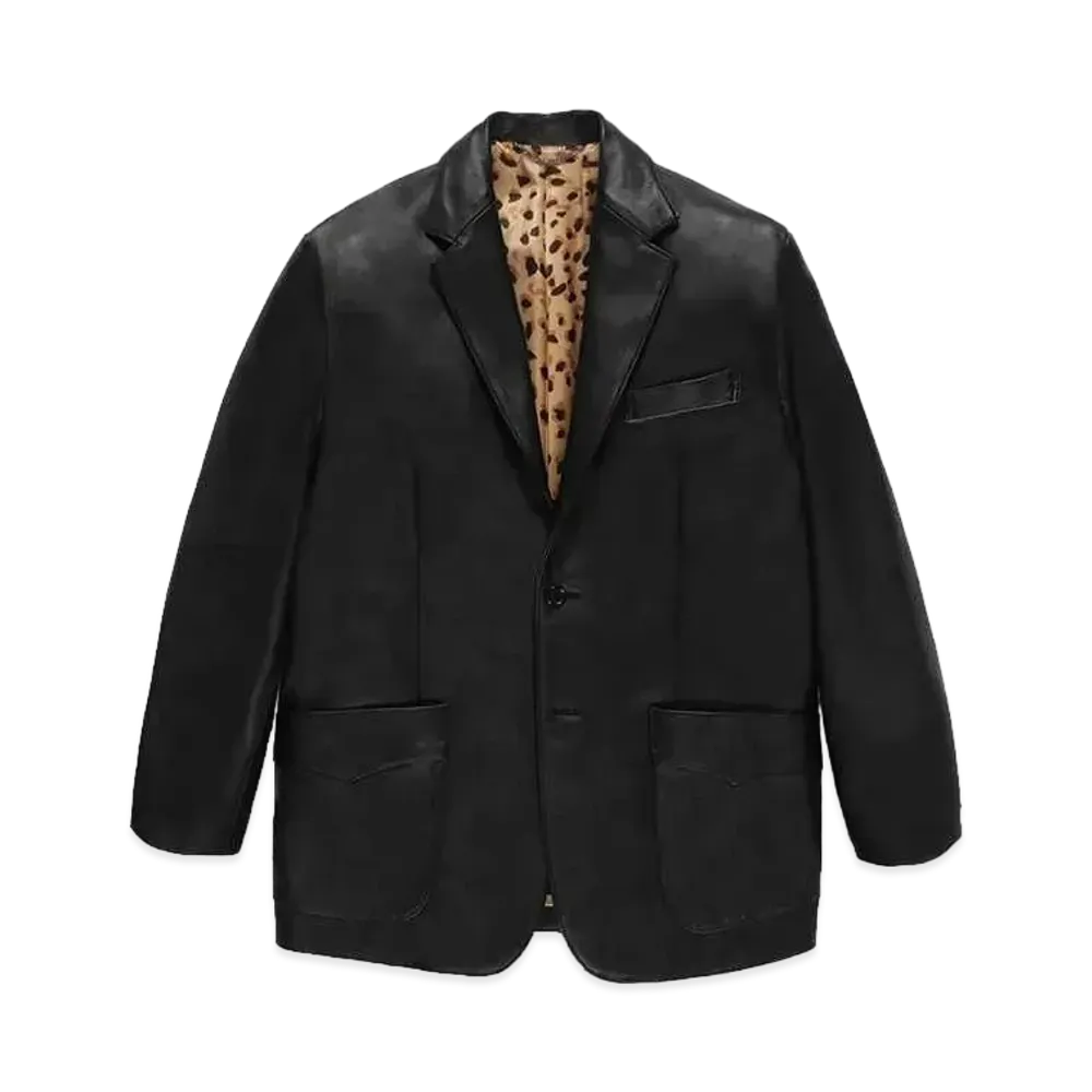 WACKO MARIA Leather Single Breasted Jacket "Black"