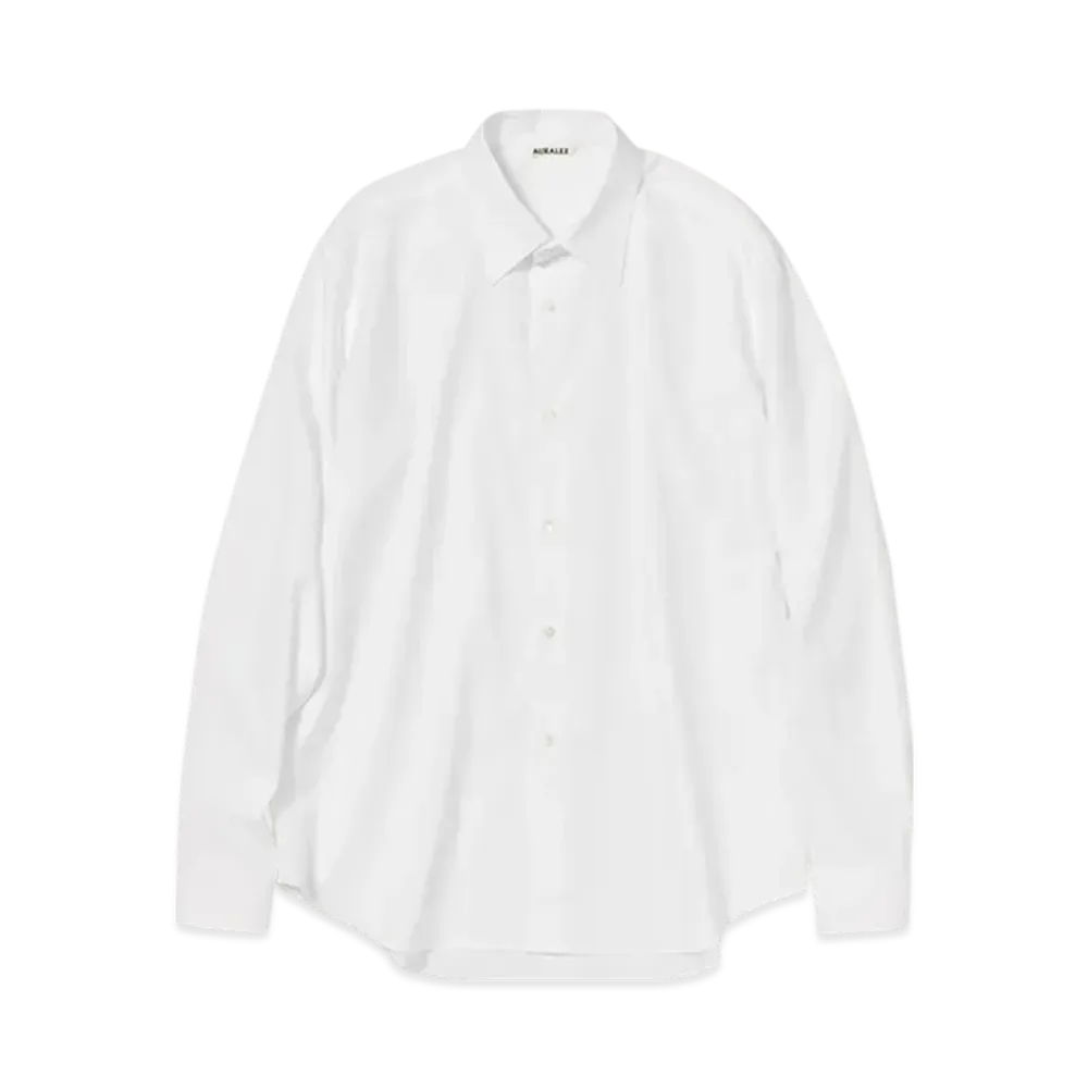AURALEE Washed Finx Twill Shirt "White"