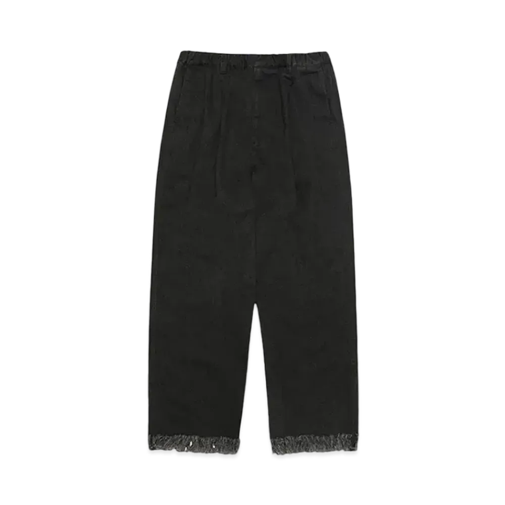 DISCOVERED DENIM WIDE SLACKS PANTS "BLACK"