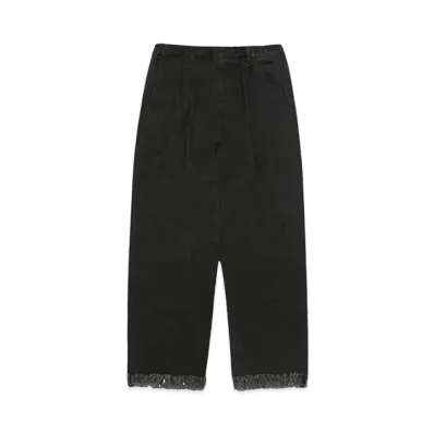 DISCOVERED DENIM WIDE SLACKS PANTS "BLACK"