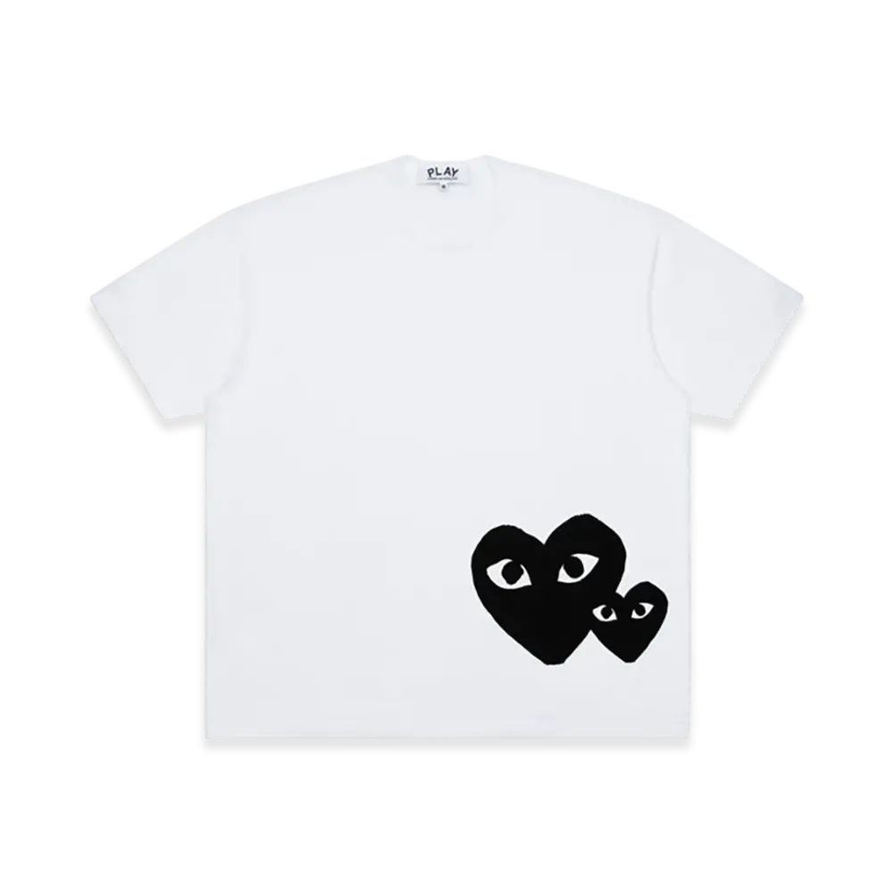 PLAY COMME des GARCONS Unisex Oversized T-Shirts Printed Red Heart "White"