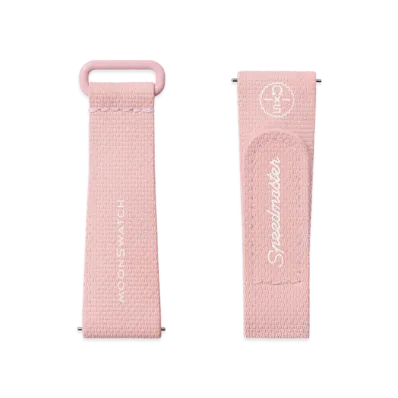 Swatch x OMEGA BIOCERAMIC MoonSwatch Rubber Strap "Pink/White"