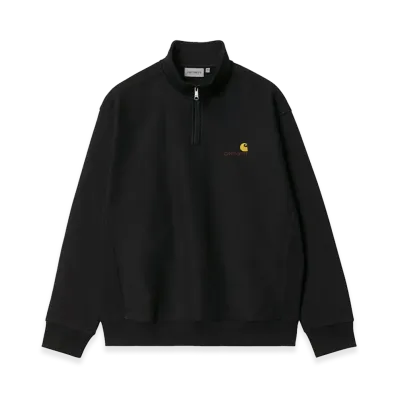 Carhartt WIP Half Zip American Script Sweat "Black"