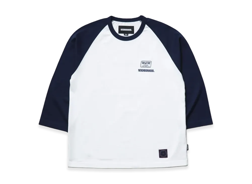 NEIGHBORHOOD x M&M . Classic Raglan 3Q "Navy"