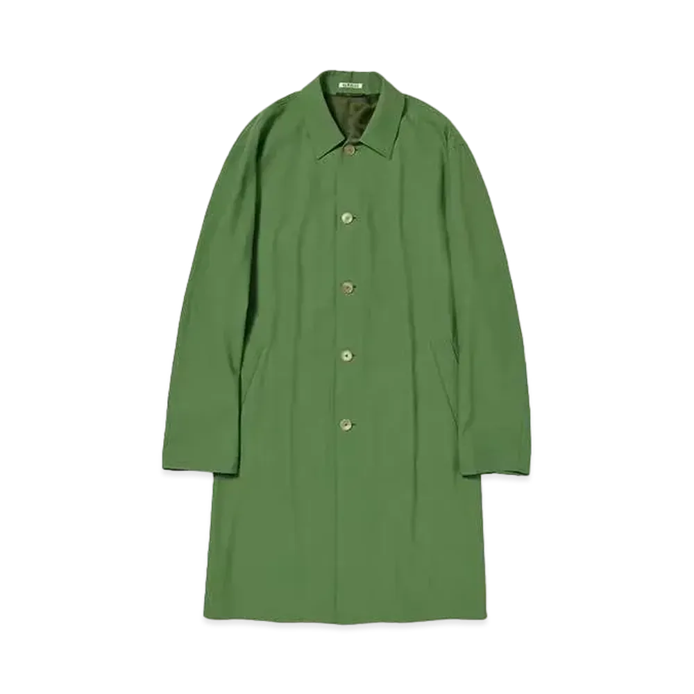 AURALEE Hard Twist Wool Twill Soutien Collar Coat "Olive"