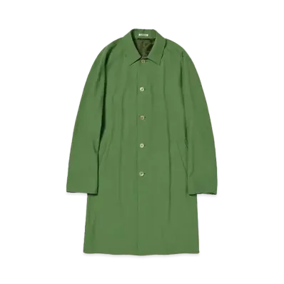 AURALEE Hard Twist Wool Twill Soutien Collar Coat "Olive"