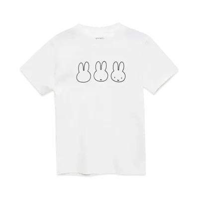 graniph x Miffy Face Line Kids T-Shirt "White"