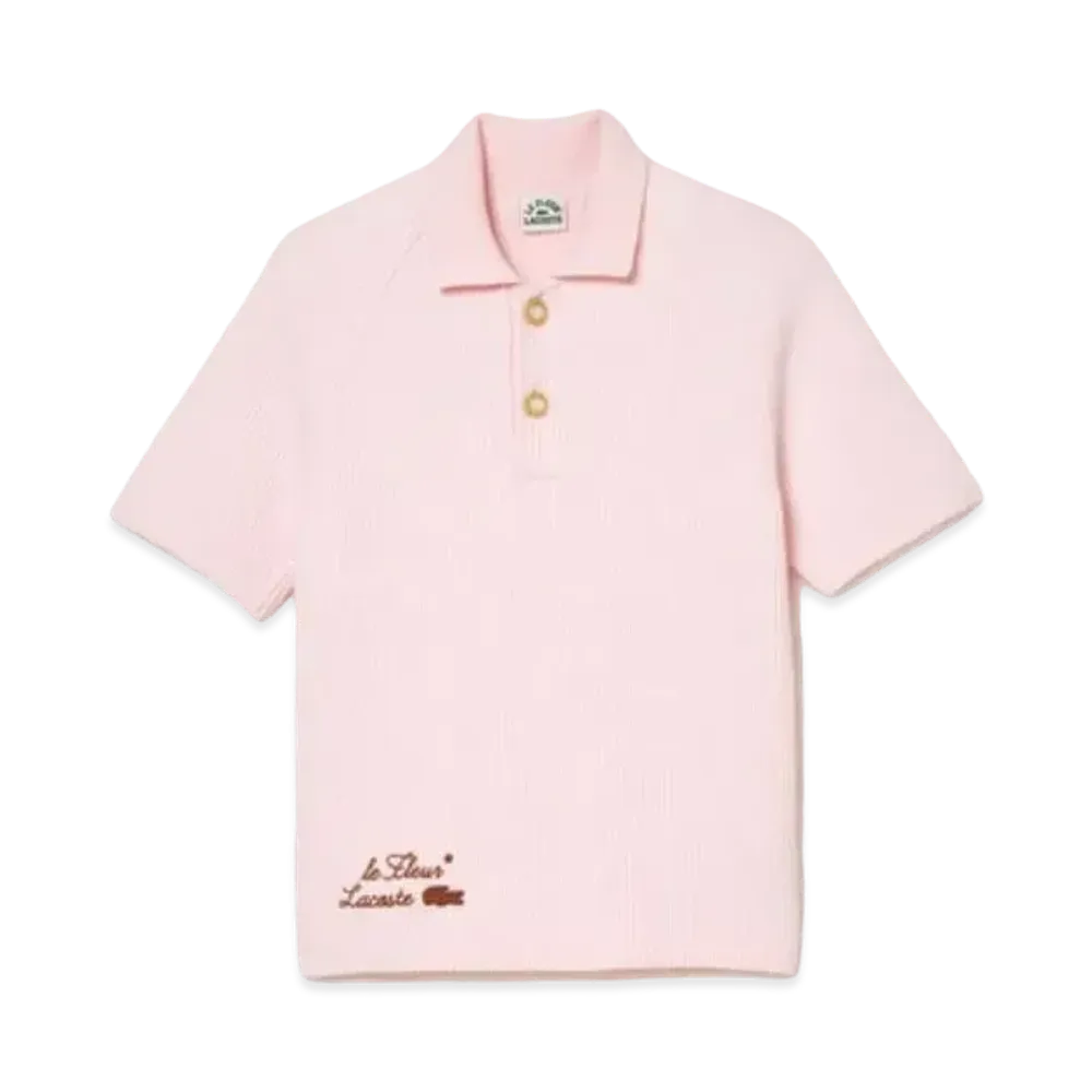 LACOSTE x Le Fleur Alpaca Wool Knit Polo Shirt "Pink"