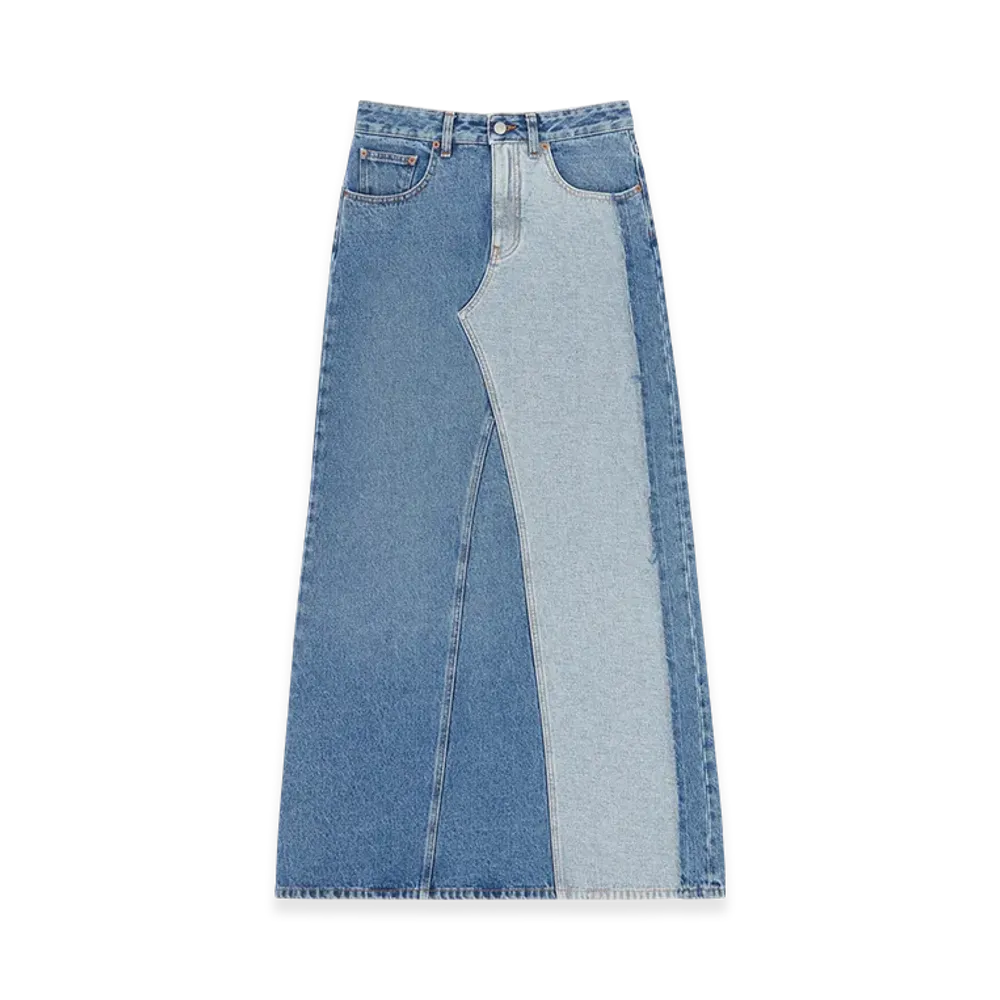 MM6 Maison Margiela Women's Denim Maxi Skirt "Blue"