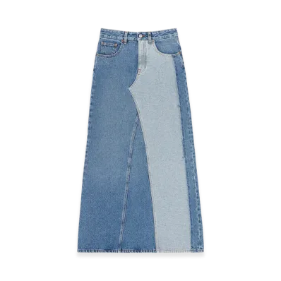 MM6 Maison Margiela Women's Denim Maxi Skirt "Blue"