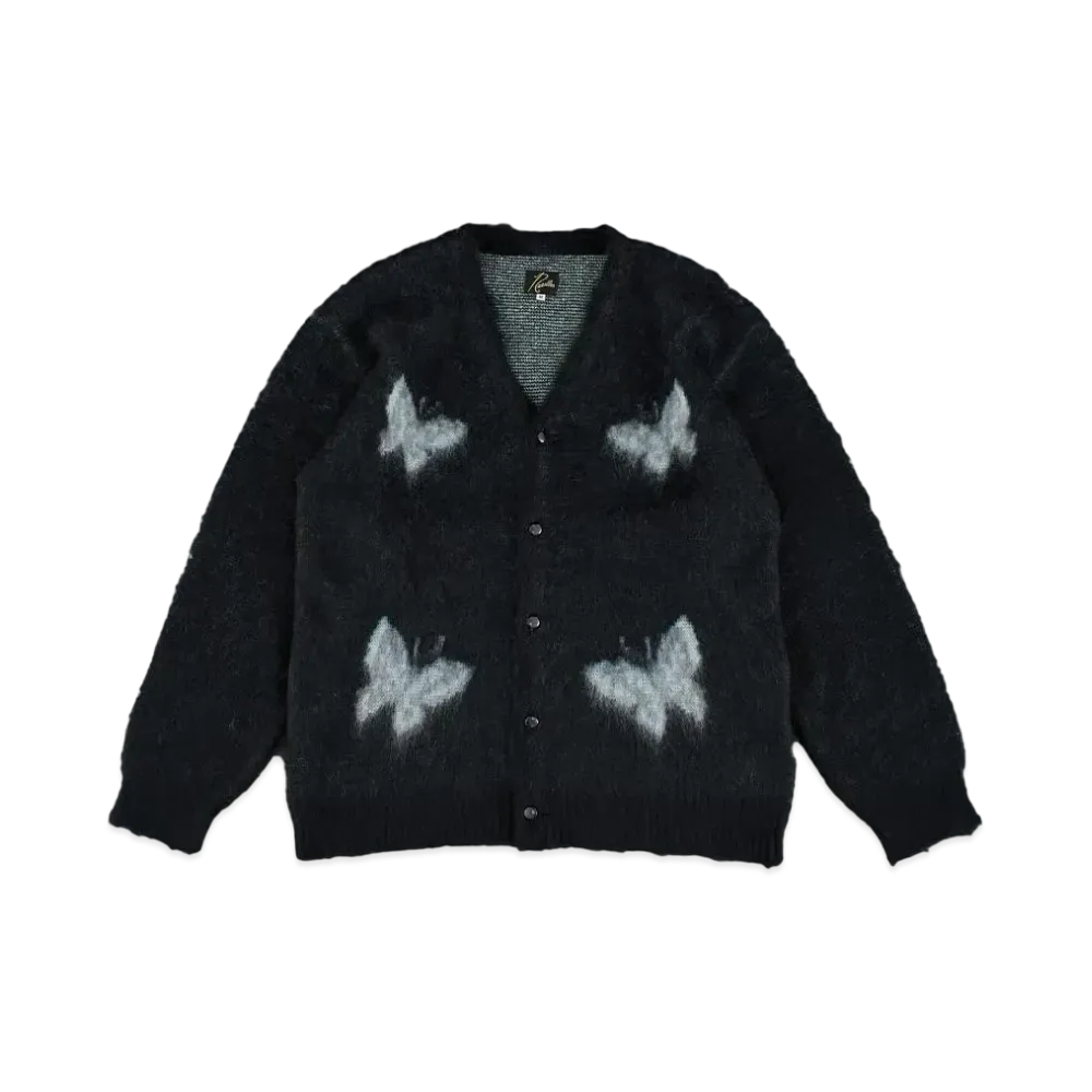 NEEDLES STUDIOUS Exclusive Mohair Cardigan - Papillon4 "Black"