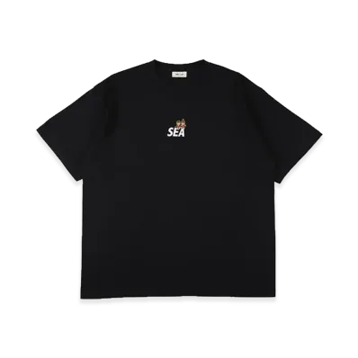 WIND AND SEA x Monchhichi Pair Tee "Black"
