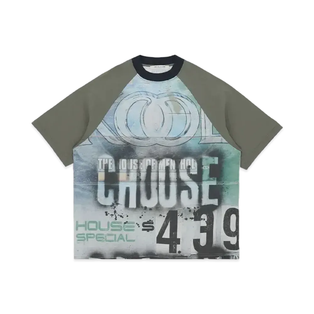 1017 ALYX 9SM Short Sleeve Oversized Raglan T-shirt "White/Green "