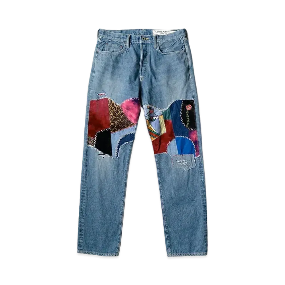 KAPITAL 14OZ DENIM 5P MONKEY CISCO (66 CENICED REMAKE) "Indigo"