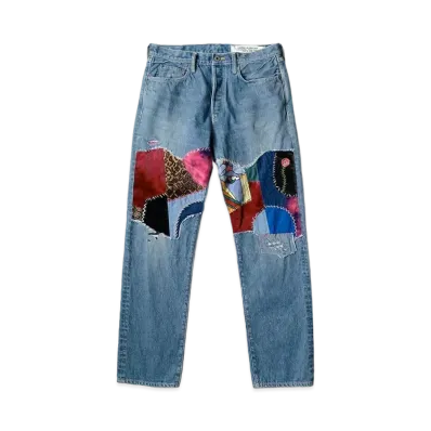 KAPITAL 14OZ DENIM 5P MONKEY CISCO (66 CENICED REMAKE) "Indigo"
