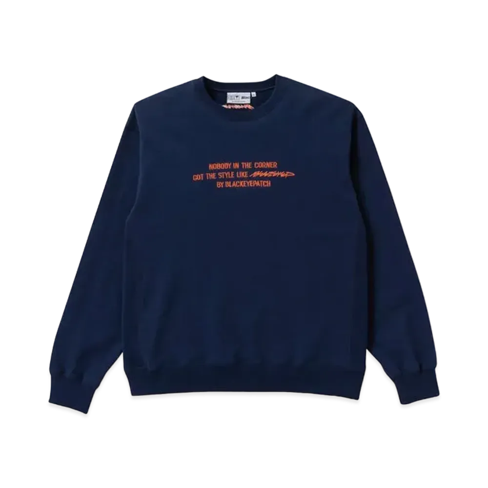 BlackEyePatch BEEZ-EYE-P STATEMENT CREW SWEAT "Navy"