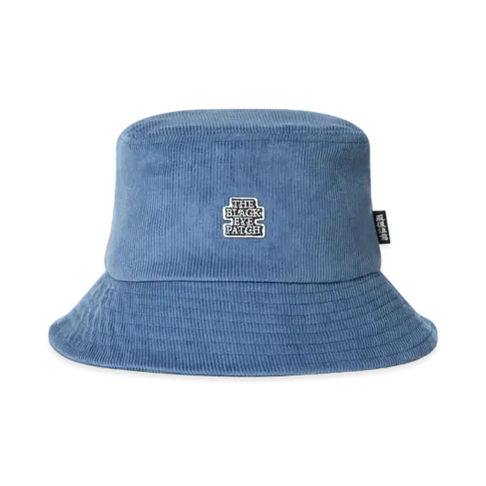 Black Eye Patch OG Label Corduroy Bucket Hat "Blue"