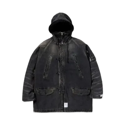 NEIGHBORHOOD Washed Denim N-3B Coat "Black"