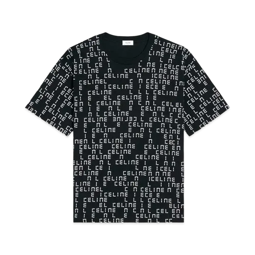 CELINE Loose Celine T-Shirt In Jersey "Black/White"
