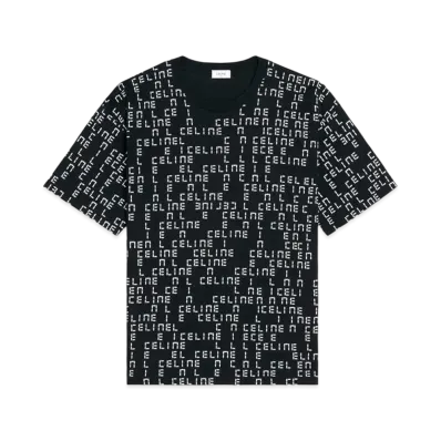 CELINE Loose Celine T-Shirt In Jersey "Black/White"