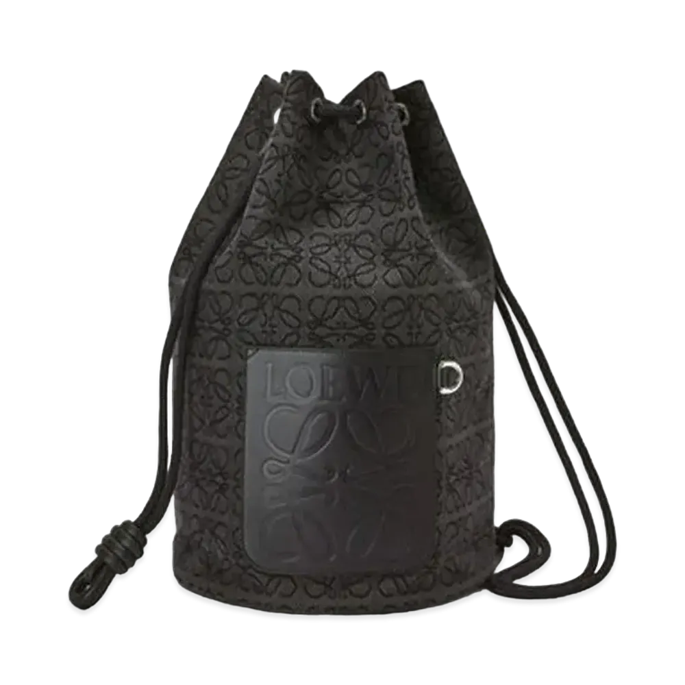LOEWE Sailor Bag In Anagram Jacquard And Calfskin "Anthracite / Black"